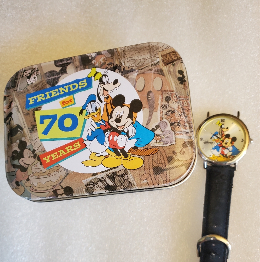 Vintage Disney Watch Mickey, Goofy & Donald Friends for 70 Years